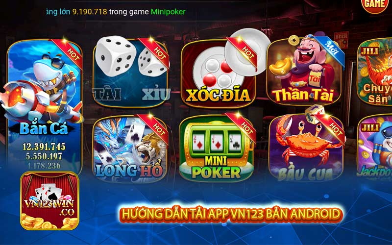 Hướng dẫn tải app VN123 bản Android